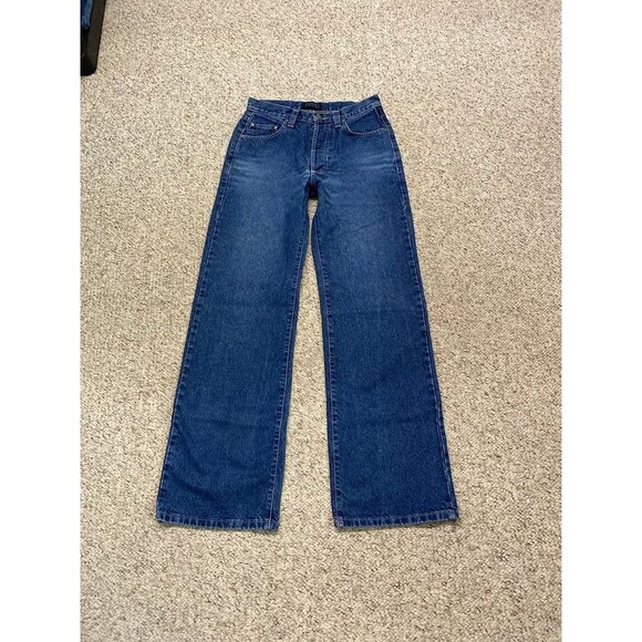 Versace Jeans Couture High-Rise Button Fly Wide Leg Authentic EU 40 US 26 - Picture 1 of 12